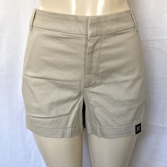 SALE!!! a.n.a Women’s 3.5 Inseam Mid Rise Chino Short Size 16 Khaki Color NWT - Picture 1 of 6
